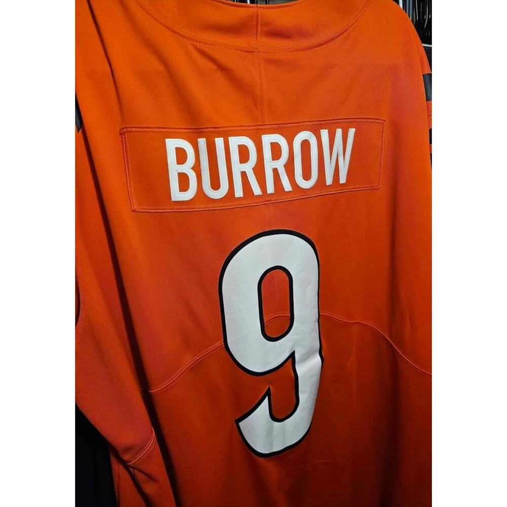 Nike Bengals Joe Burrow #9 Jersey Mens 3XL Orange NFL Football Game Jersey - Picture 2 of 5